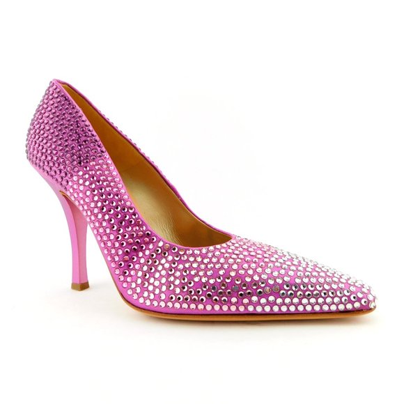 Salvatore Ferragamo Shoes - Unworn FERRAGAMO Degraded Lavender Sparkling Crystal Encrusted Heel Pumps 9